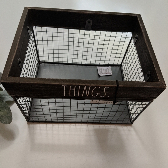 Rae Dunn Accessories - Rae Dunn Wire /Wood "Things" Storage Basket